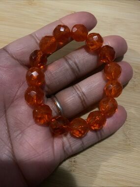 New Orange Vintage Crystal Stretch Bracelet unisex
